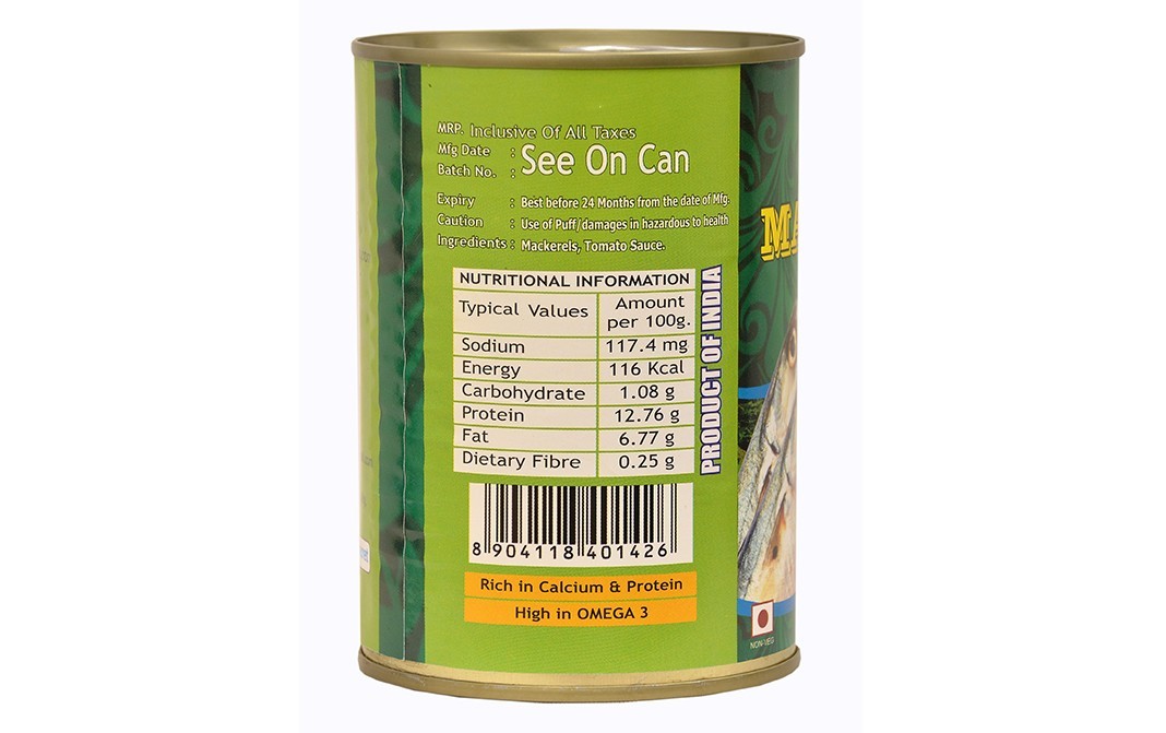 Oceans Secret Mackerels In Oil    Tin  425 grams